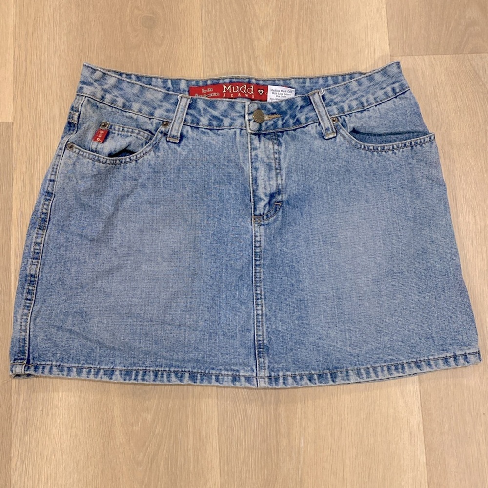 Y2K Vintage Mudd Light Blue Denim Skirt Juniors 11